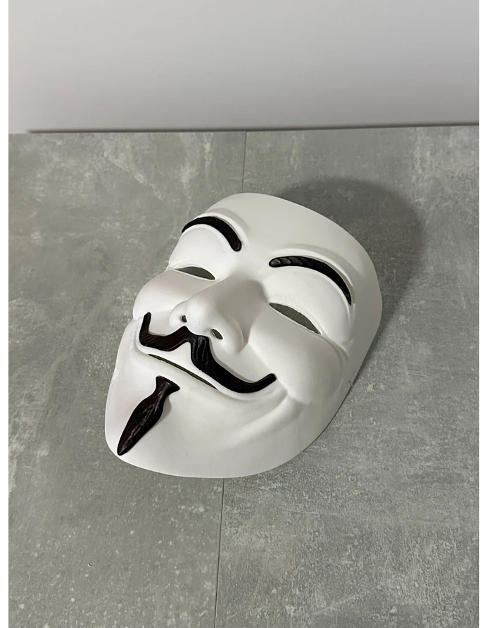 Masca Anonymous (hacker group) Halloween, material rezistent, gros, PLA picture - 4