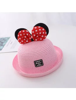 Palarie Minnie Mouse de plaja roz 2
