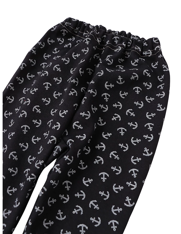 Pantaloni bebe, cu ancore, model bleumarin picture - 3