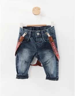 Pantaloni de blug cu bretele Bascov M4