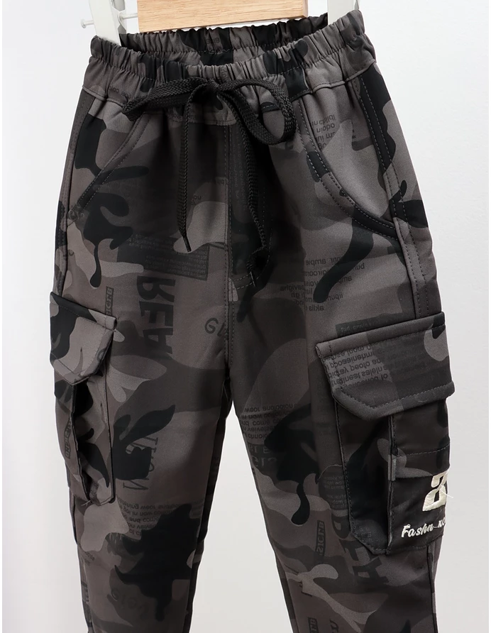 Pantaloni imblaniti ARMY gri picture - 2