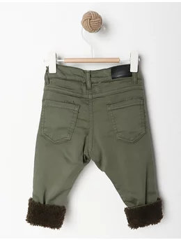 Pantaloni imblaniti Bear model verde 2