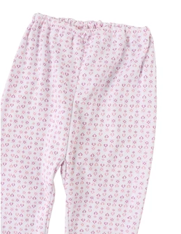 Pantaloni imprimati alb-mov Inimioare