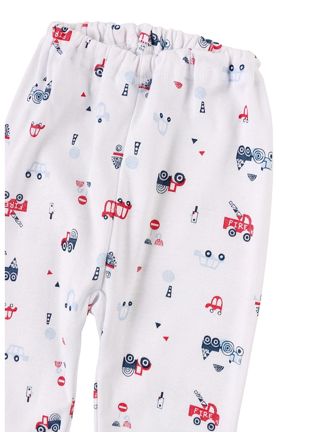 Pantaloni imprimati alb-rosu Fire Truck picture - 2