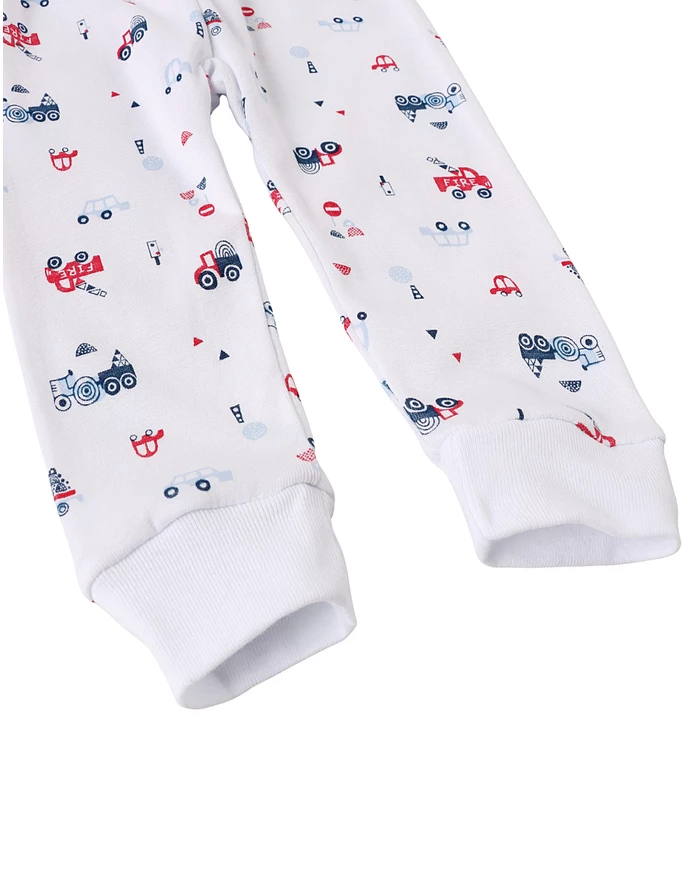 Pantaloni imprimati alb-rosu Fire Truck picture - 3