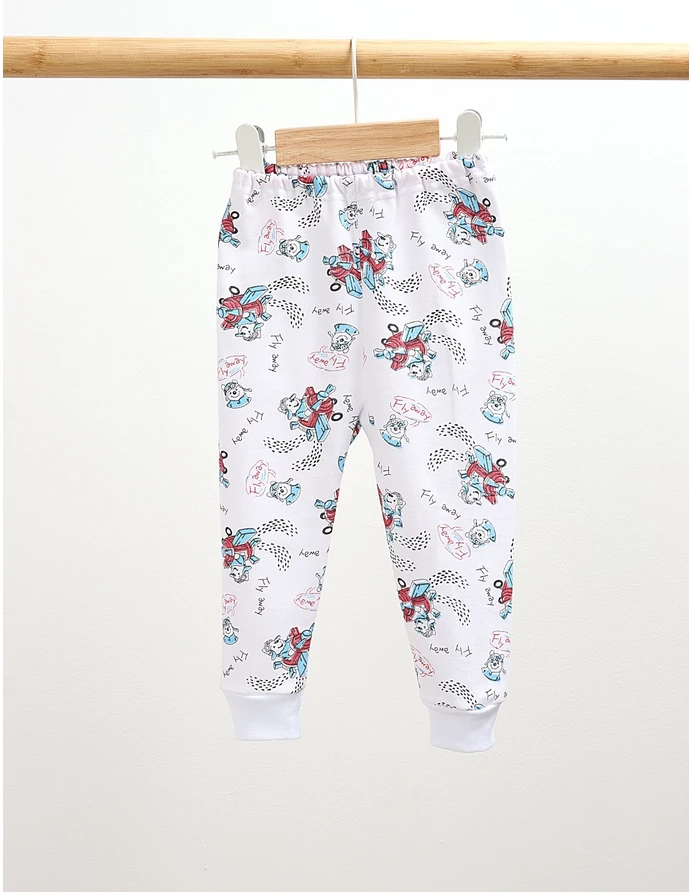 Pantaloni imprimati Fly Away albastru-rosu picture - 3