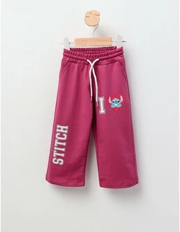 Pantaloni trening STITCH drepti, ciclam