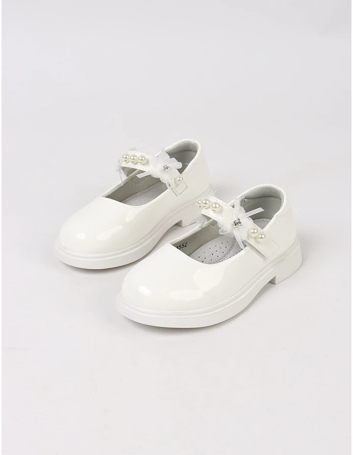 Pantofi perle Olivia alb picture - 3