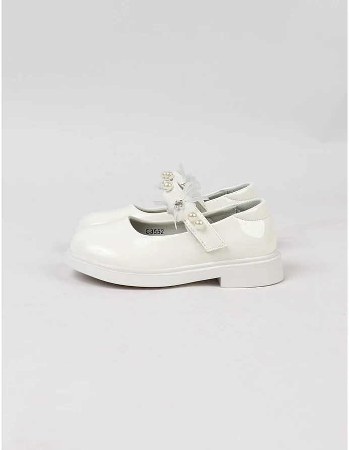 Pantofi perle Olivia alb picture - 4