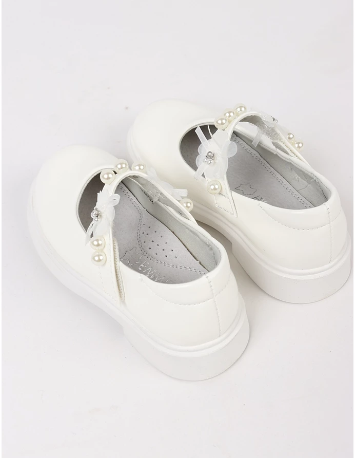 Pantofi perle Olivia alb picture - 6