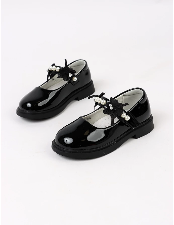 Pantofi perle Olivia negru picture - 3