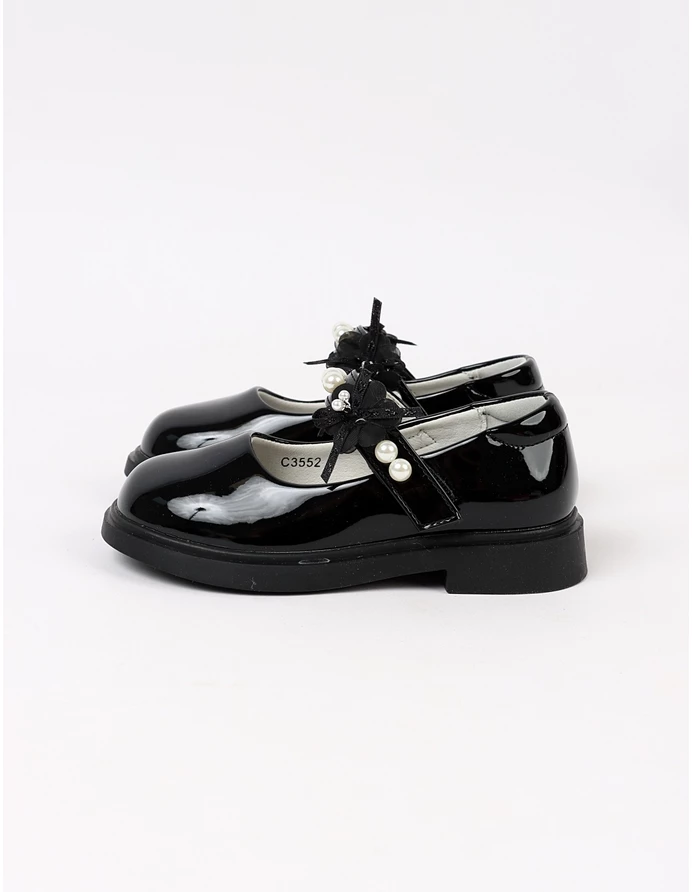 Pantofi perle Olivia negru picture - 4