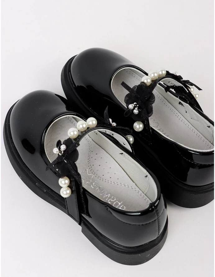 Pantofi perle Olivia negru picture - 6