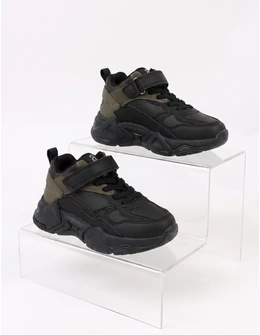 Pantofi sport Apawwa Rodrigo negru-kaki