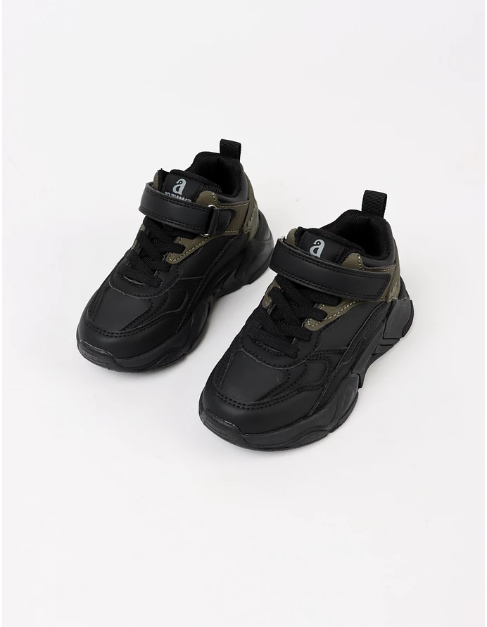 Pantofi sport Apawwa Rodrigo negru-kaki picture - 3