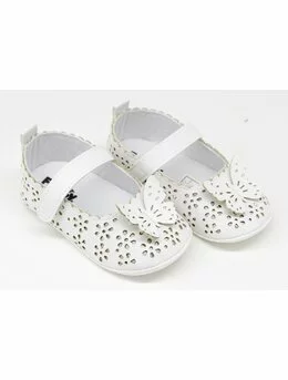 Pantofiori eleganti fetite cu fluturas model alb 18