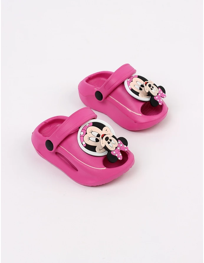 Papuci spuma Jibbtz rotativ Minnie, ciclam picture - 4