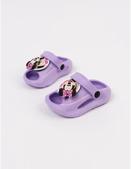Papuci spuma Jibbtz rotativ Minnie, mov