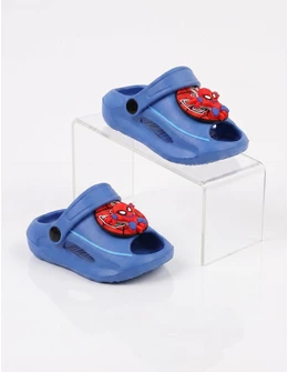 Papuci spuma Jibbtz rotativ Spider-Man, albastru