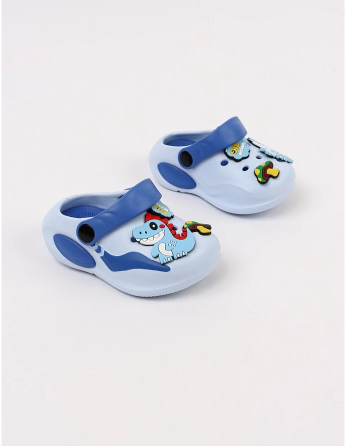 Papuci spuma usori Jibbtz Big Dino, blue picture - 3