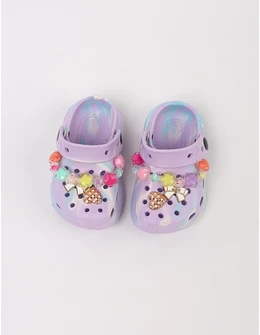 Papuci spuma usori Jibbtz Jewelry, mov