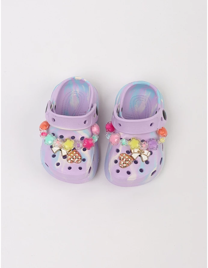 Papuci spuma usori Jibbtz Jewelry, mov picture - 2