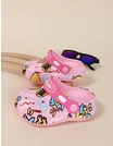 Papuci sti crocs Puiul Norocos roz 2