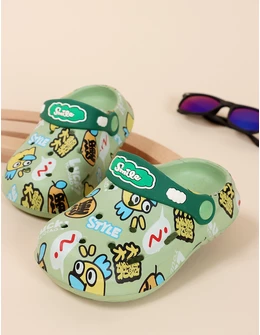 Papuci sti crocs Puiul Norocos verde 2