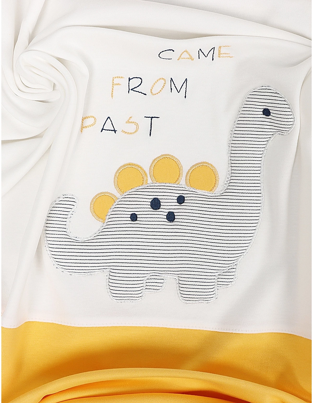 Paturica bumbac premium dinozaur galben
