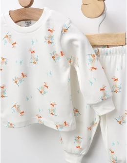 Pijama Baby Duck, model alb
