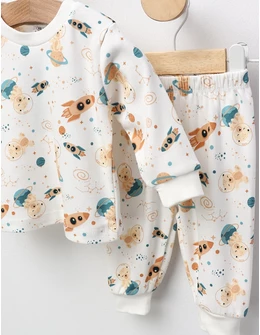 Pijama Baby, Space Rocket, model alb