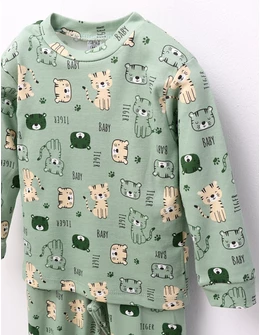 Pijama Baby Tiger, model verde