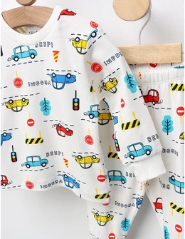 Pijama Baby, Traffic Jam, model alb