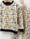 Pijama bbc ML, Animalute Safari, crem-gri picture - 2