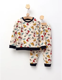 Pijama bbc ML, Astro-Dino, crem-rosu