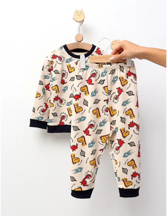 Pijama bbc ML, Astro-Dino, crem-rosu picture - 3
