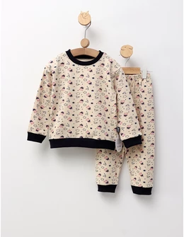 Pijama bbc ML, Just Love, bleumarin-crem