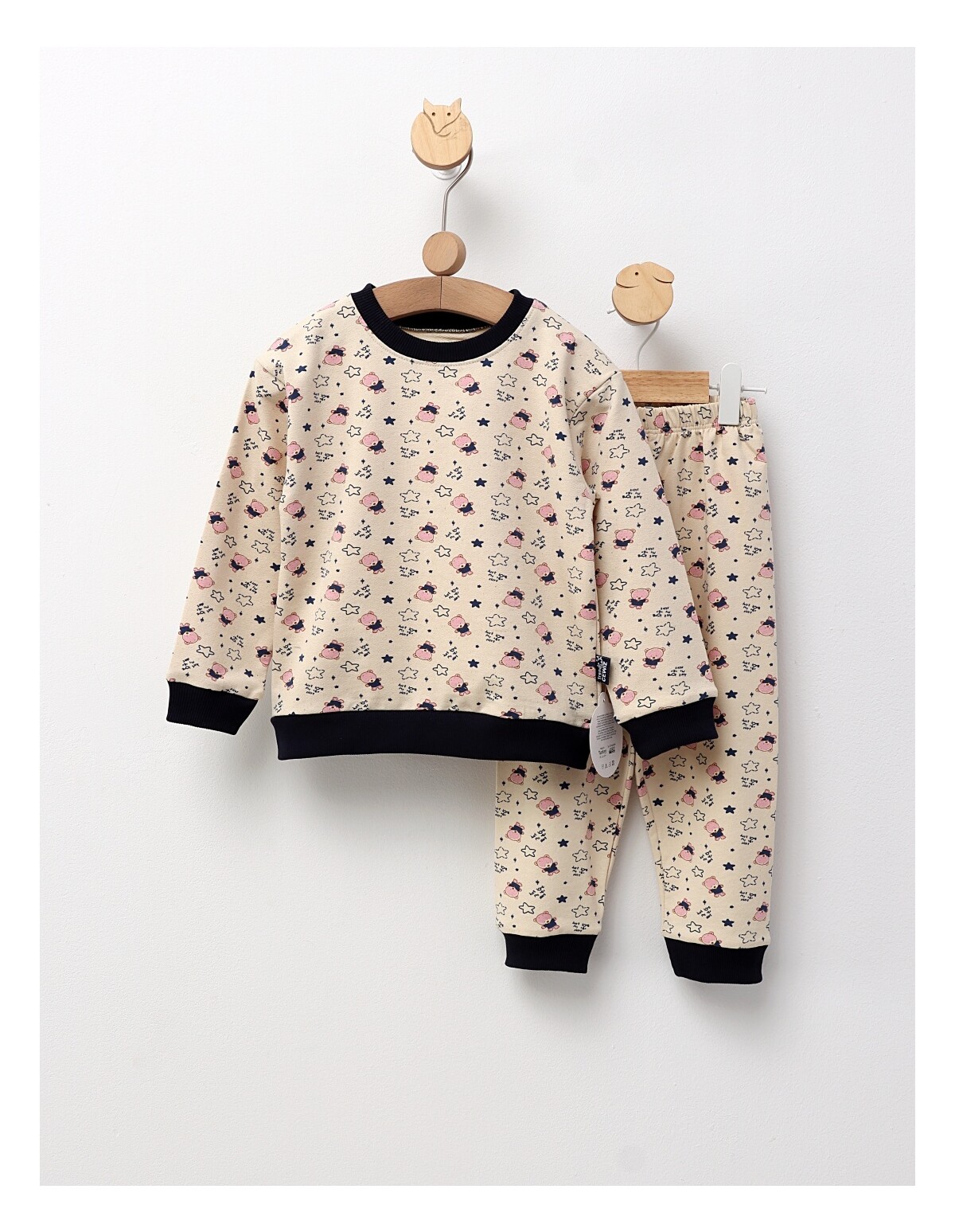 Pijama bbc ML, Just Love, bleumarin-crem