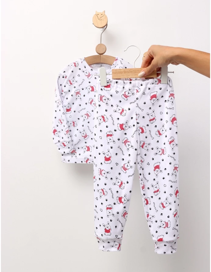 Pijama bbc ML Romania, Absorba Rabbit, alb-rosu picture - 3