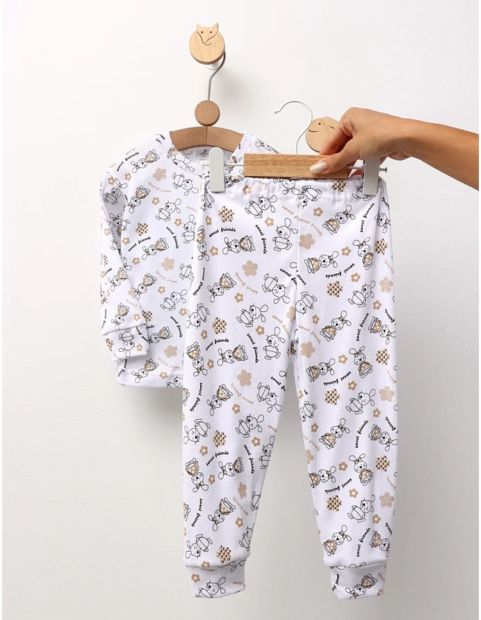Pijama bbc ML Romania, Sweet Friends, alb-crem picture - 3