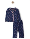 Pijama bleumarin cu inimioare coral 1