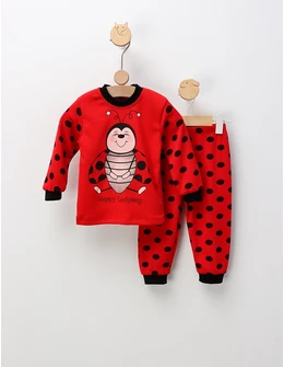 Pijama Happy Ladybug, rosu