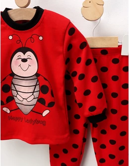 Pijama Happy Ladybug, rosu