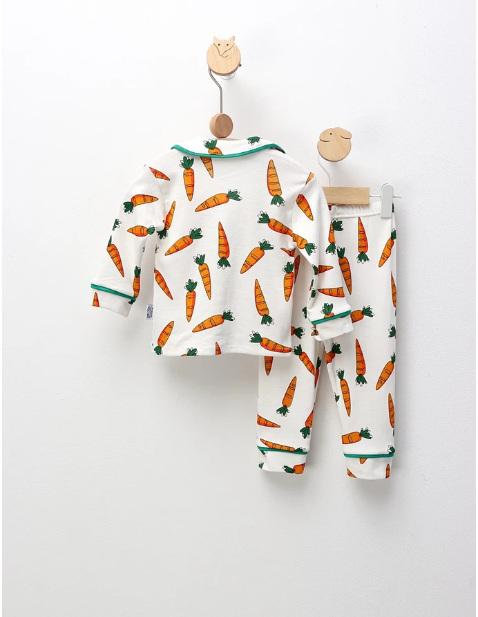 Pijama Kids and Carrots, alb-portocaliu picture - 5