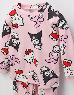 Pijama Kitty Cat, model roz