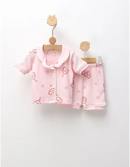 Pijama MS, Cu Happy, roz