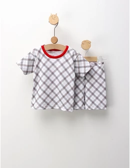 Pijama MS imprimata Daria alb-rosu