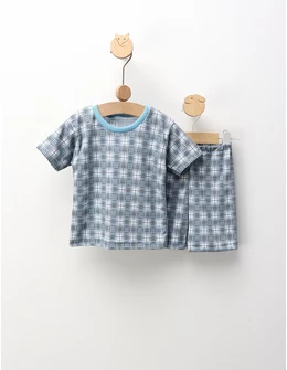 Pijama MS imprimata Darius albastru