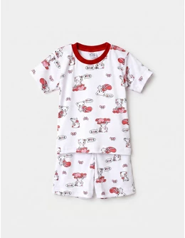 Pijama MS imprimata Love Cats rosu