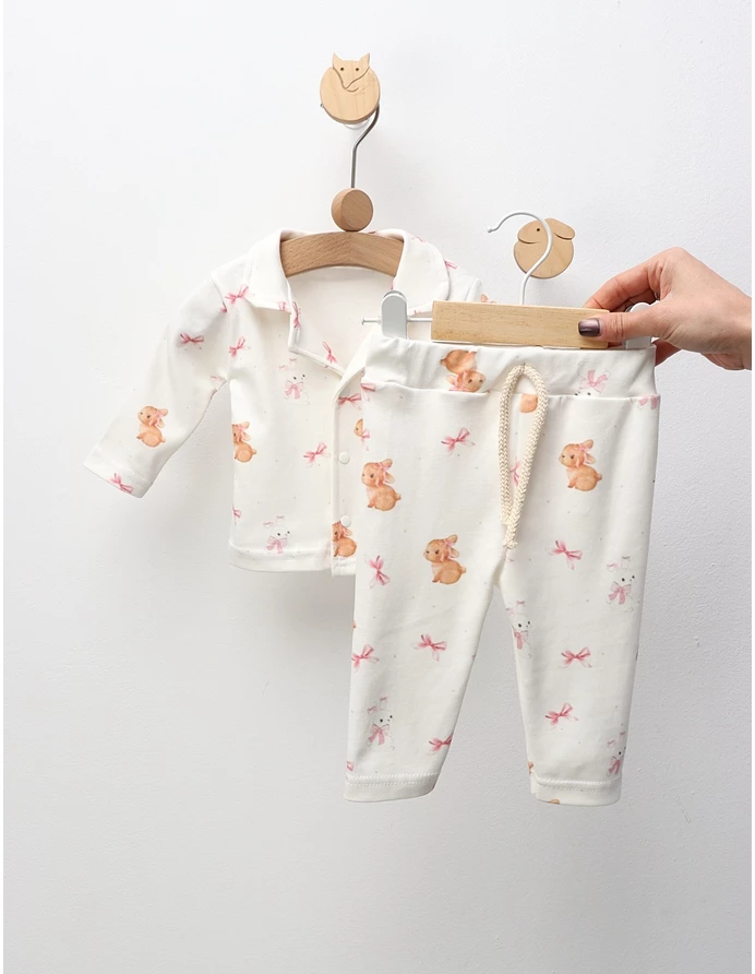 Pijama premium, Fetita Iepuras, alb-roz picture - 4